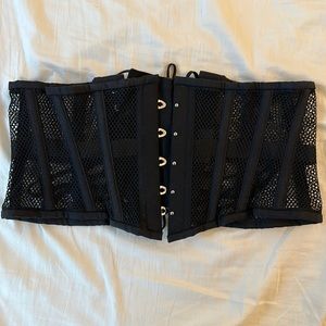 Orchard Corset Under Bust Mesh Waspie Corset - Steel Boned - Size 32